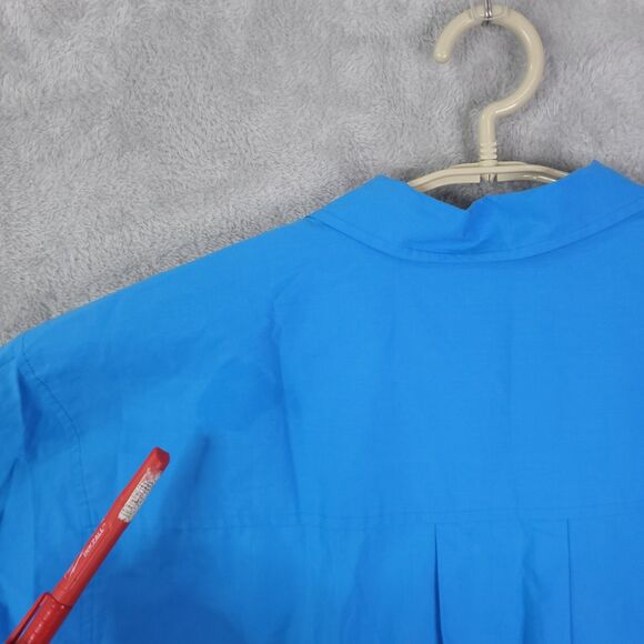 Rails JoJo Top Blouse Womens Blue XL Cuffed Short Sleeve Button Up Collared - Picture 9 of 14